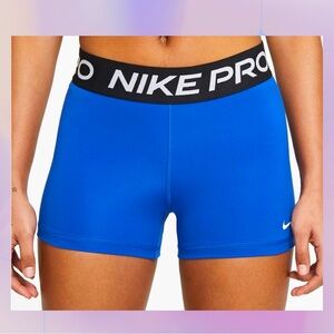 NIKE PRO WOMEN'S ROYAL BLUE 3-INCH SHORTS